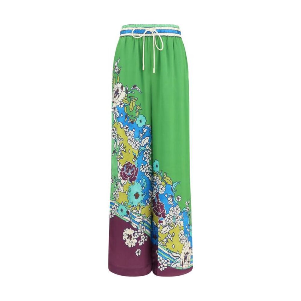 Alemais Multicolor Silk Casual Women's Pants